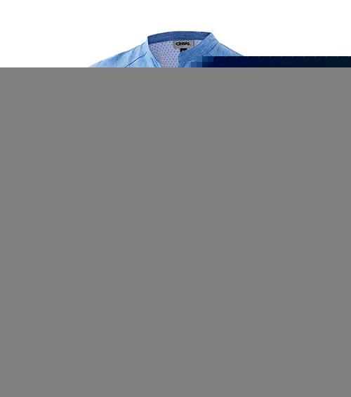Design Collective EffortFlex Men's Zip Front Shirt Blue