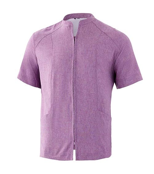 EffortFlex Men's Zip Front Shirt - Purple