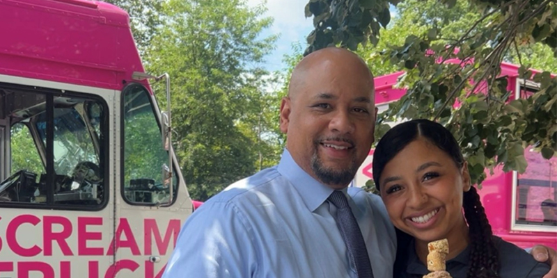 Father & Daughter by Ice Cream Truck