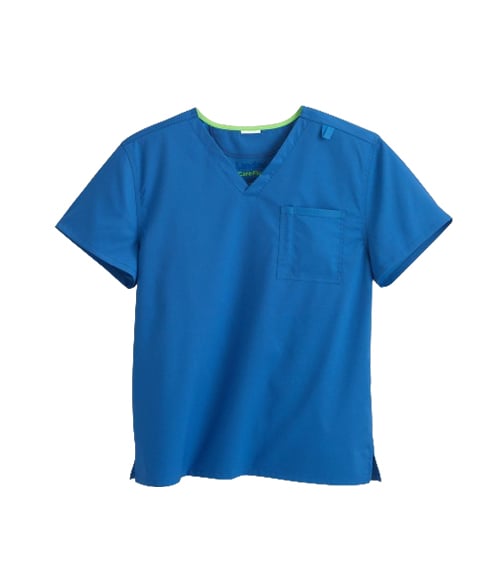 Blue Unisex Scrub Top