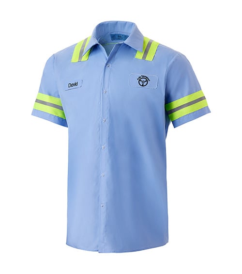 E-Vis Light Blue Snap Shirt