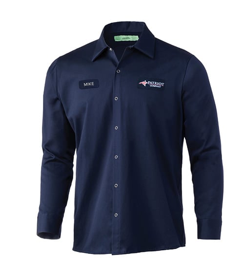 Men's Navy Cotton Work Shirt