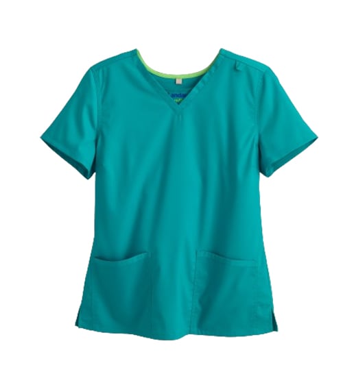 Teal Female Scrub Top