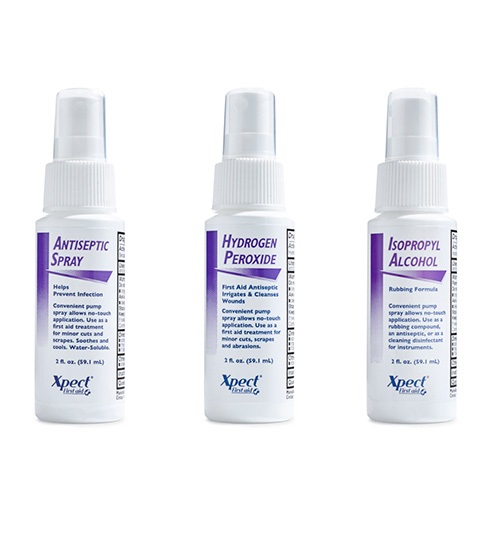 Antiseptic, Hydrogen Peroxide, Isopropyl Alcohol Sprays