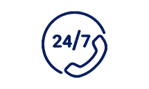 24/7 phone icon