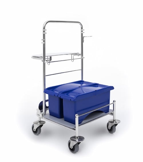 Stainless Steel Cart with Charging Bucket | Cintas
