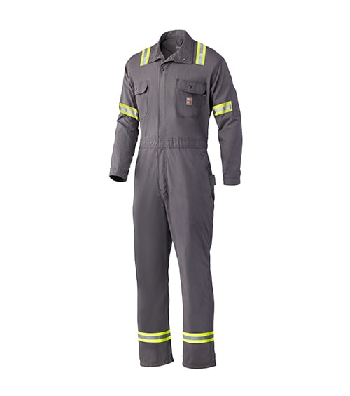 Grey Carhartt® AR/FR Enhanced Visibility Coverall