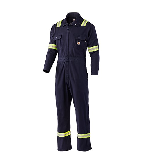 Navy Carhartt® AR/FR Enhanced Visibility Coverall