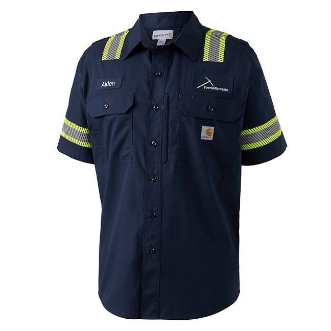 Carhartt® Rugged Flex® E-Vis Shirt Navy