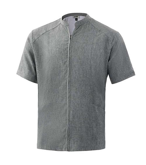 EffortFlex Men's Zip Front Shirt - Gray