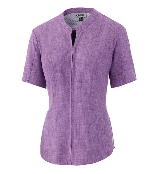 Design Collective EffortFlex Women's Zip Front Tunic Purple