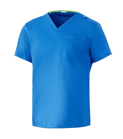 Blue Unisex Scrub Top