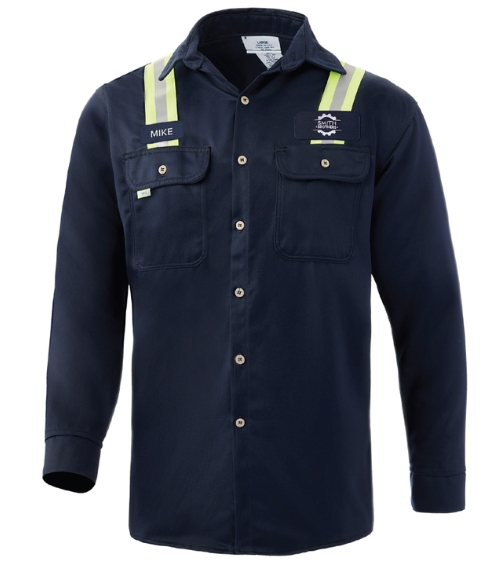 【b・ラビット】UNIFORMS FOR THE DEDICATEDコート AR/FR E-Vis Molten Metal Shirt with Flame Pro™ | Cintas