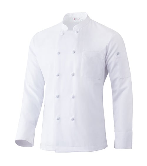 White Chef Works® Knot Button Essential Chef Coat