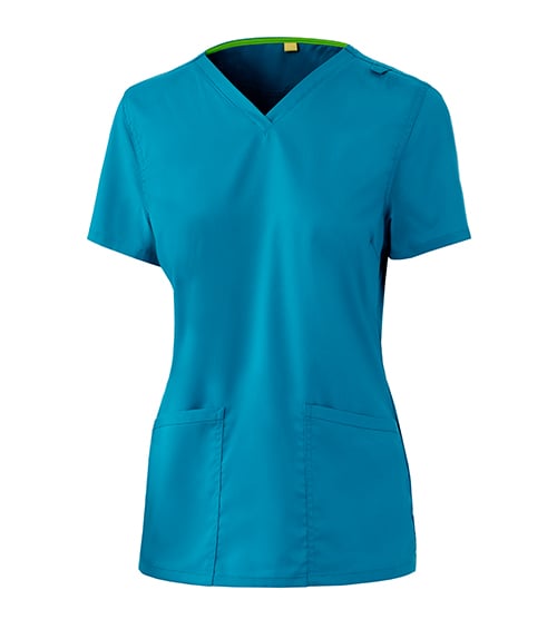 Teal Female Scrub Top
