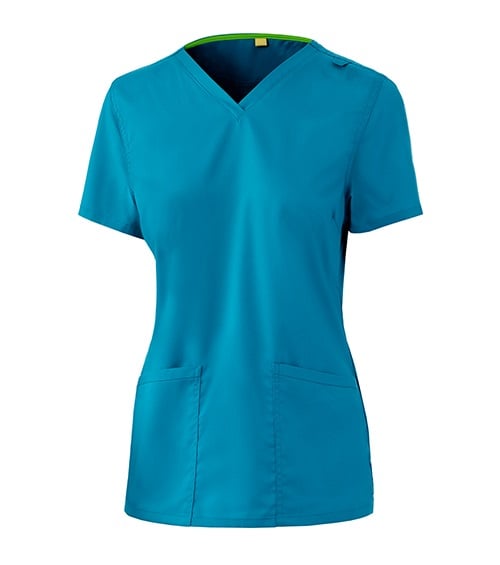Teal Female Scrub Top