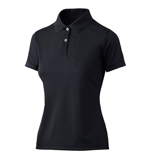 Black performance polo