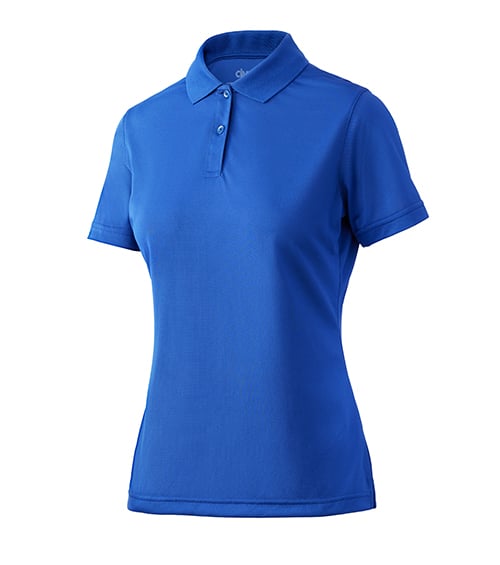 Blue performance polo