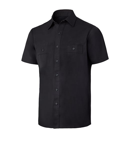 Black Short Sleeve ComfortFlex Vented Flex Shirt