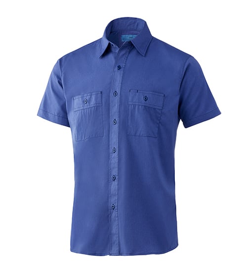 Blue Short Sleeve ComfortFlex Vented Flex Shirt
