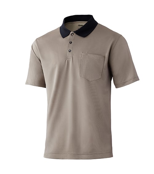 Brown Performance Pocket Polo
