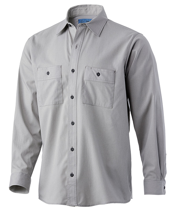 cintas comfortflex pro vented work shirt in grey