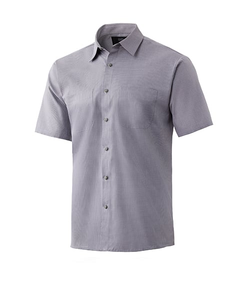 Grey Short Sleeve Wrinkle-Free Shirt