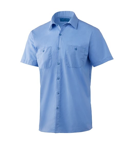 Light Blue Short Sleeve ComfortFlex Vented Flex Shirt
