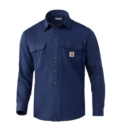 Navy Carhartt Rugged Flex Work Shirt