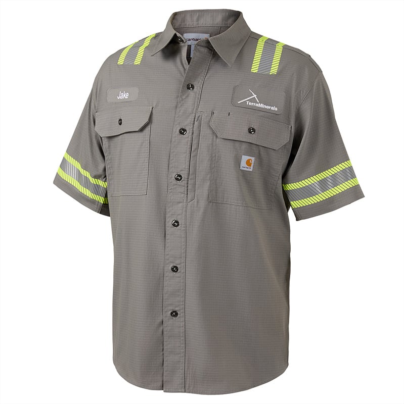 Carhartt® E-Vis Rugged Flex Short Sleeve Shirt in Dark Grey